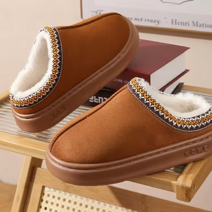 arm waterproof mule slippers with plush lining for women | Elara
