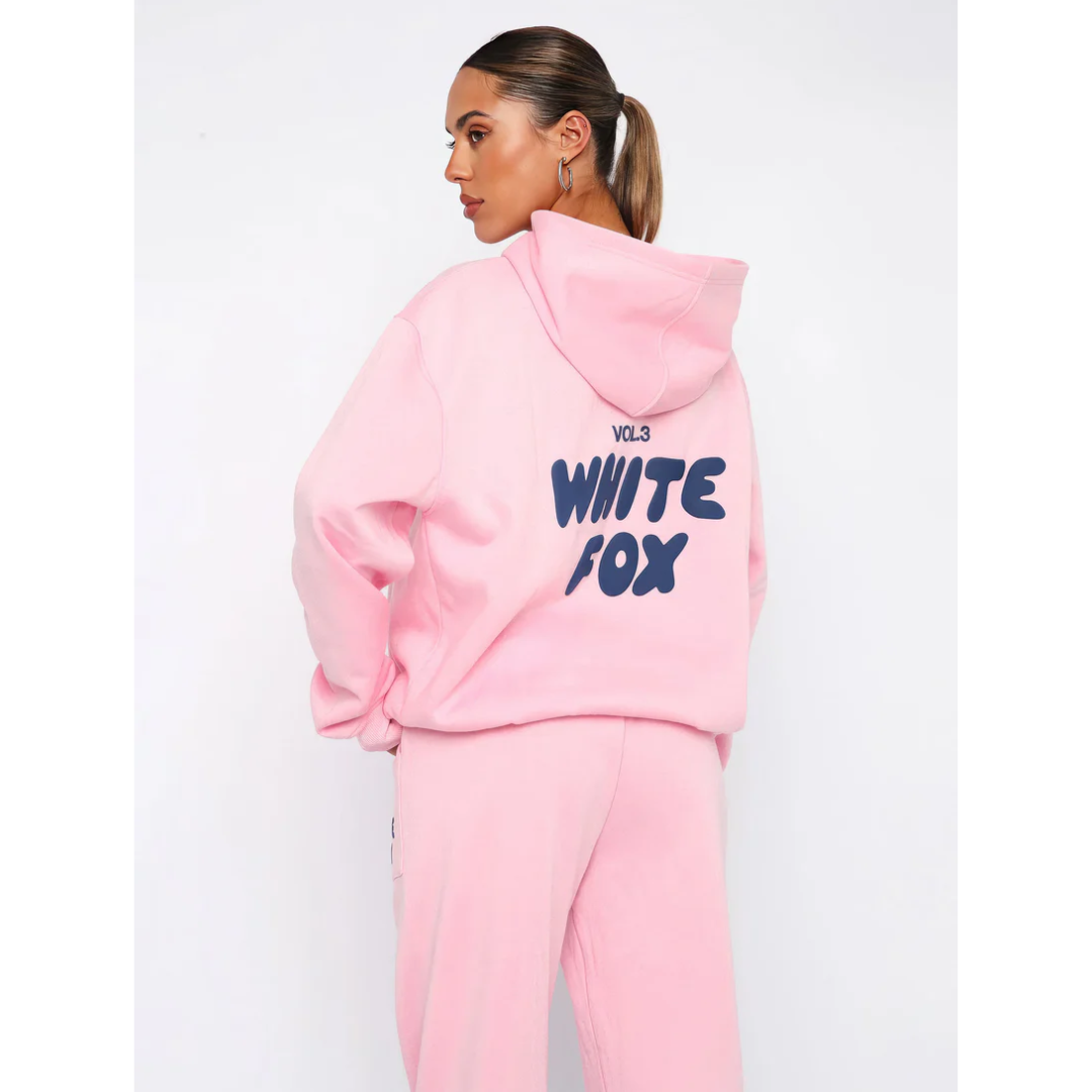 Relaxed fit tracksuit set with pullover hoodie and joggers for women | Aria