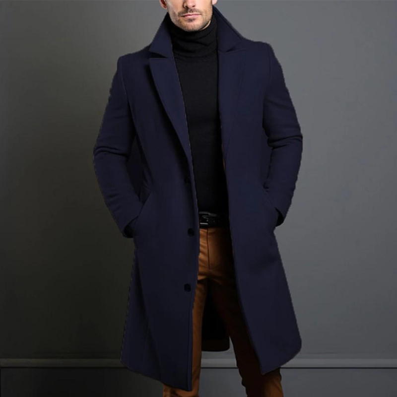 Classic warm timeless wool winter coat for men | William -4
