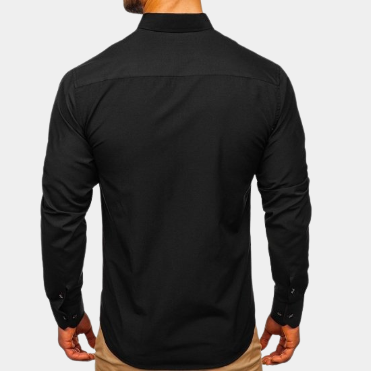 Classic long-sleeve signature shirt for men | Duvane -2
