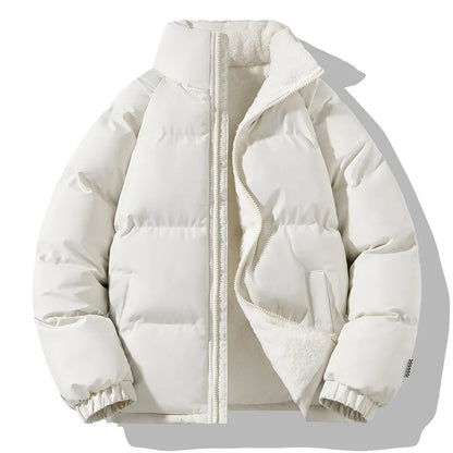 Insulated winter puffer jacket with high collar for men | Nordel