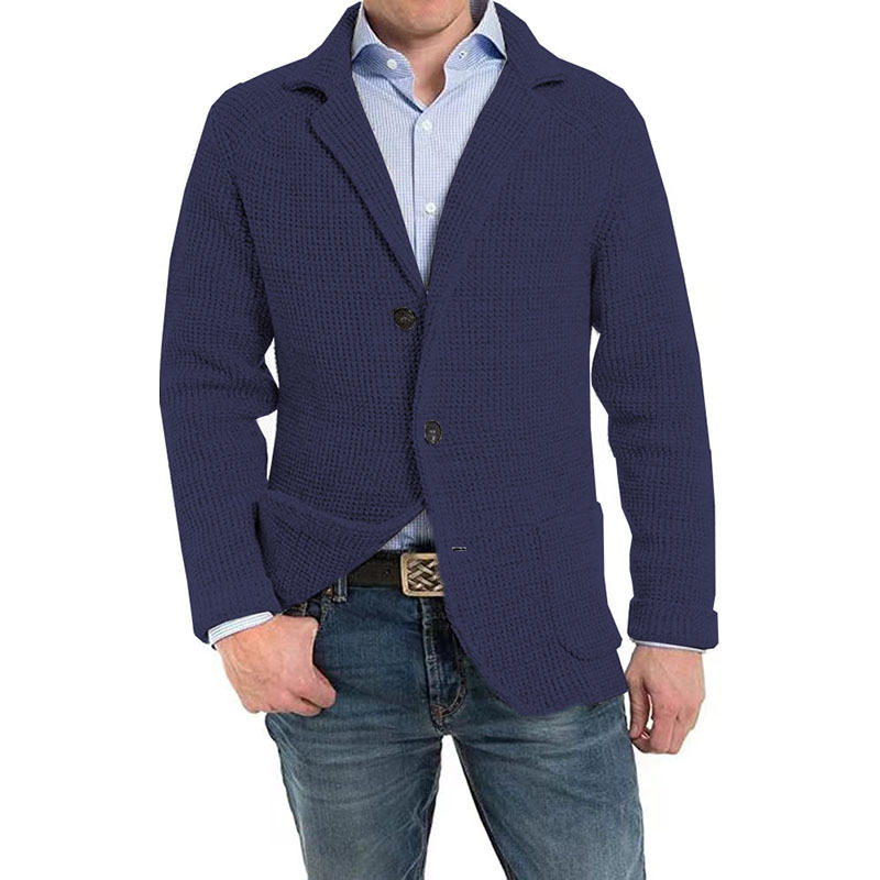 Soft regular-fit button-through cardigan for men | Derek -4