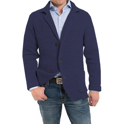 Soft regular-fit button-through cardigan for men | Derek -4