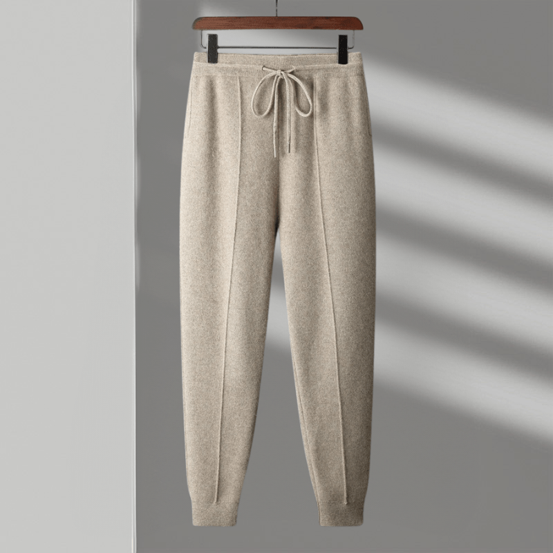 Relaxed tapered knit joggers with adjustable drawstring for men | Mirel