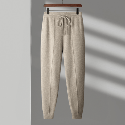 Relaxed tapered knit joggers with adjustable drawstring for men | Mirel