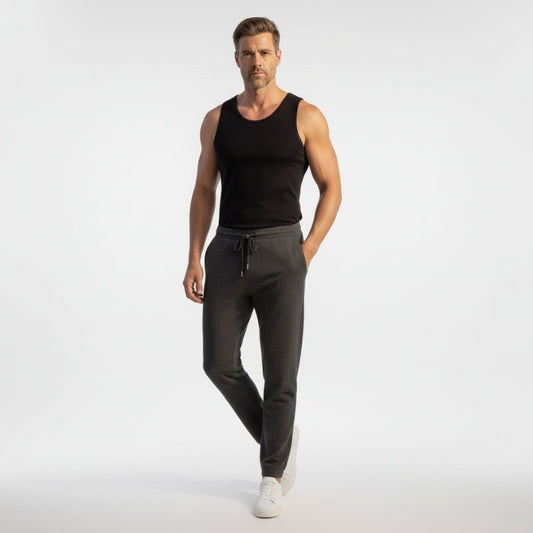 Relaxed fit knit drawstring pants for everyday comfort for men | Aeris