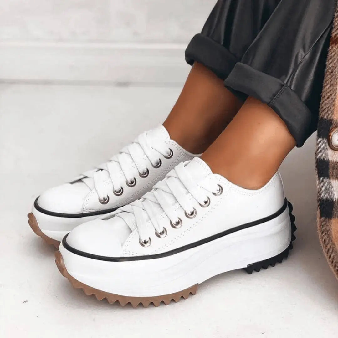 Chunky casual canvas trainers for women | ChunkyChic -6