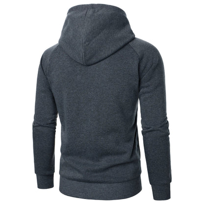 Asymmetric zip hoodie with sculpted crossover hood design for men | Crossover