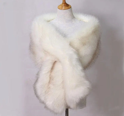 Plush winter shawl wrap with elegant draped silhouette for women | Aurora