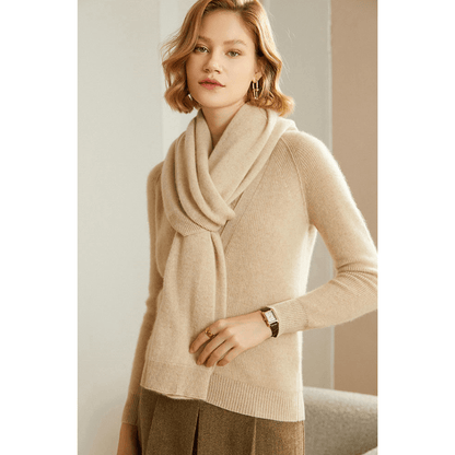 Lightweight draped knit shawl with cozy cowl neck for women | Mirelle