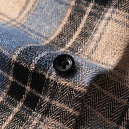 Classic plaid flannel shirt with relaxed everyday fit for men | Maverick