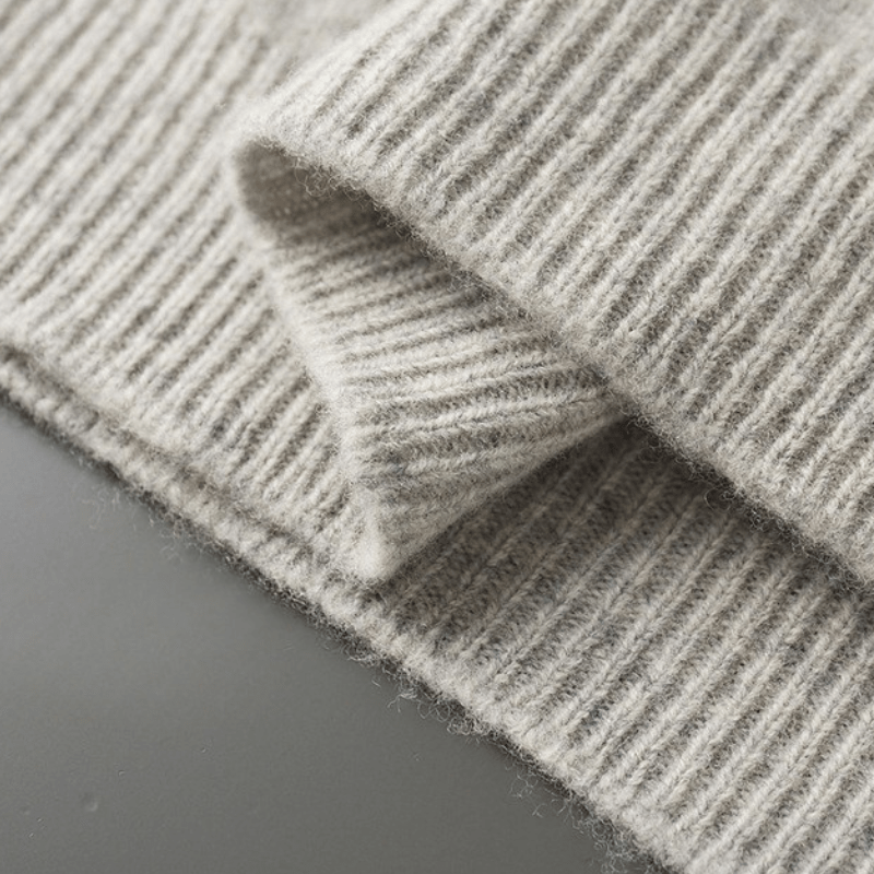 Lightweight refined knit hoodie with minimalist design for men | Caelum