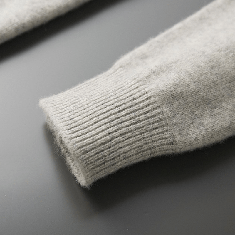 Lightweight refined knit hoodie with minimalist design for men | Caelum