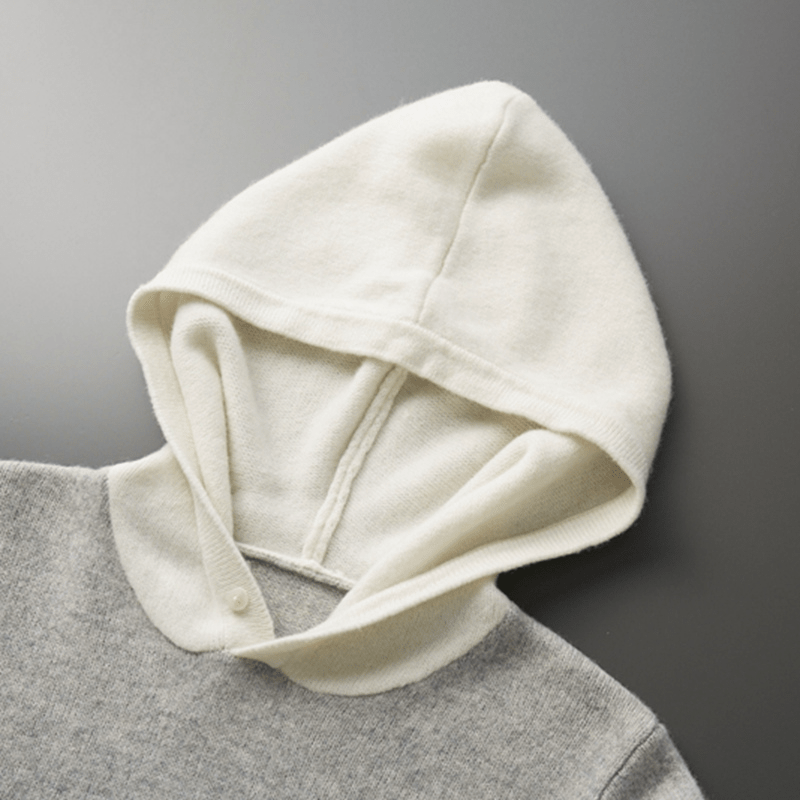 Lightweight refined knit hoodie with minimalist design for men | Caelum