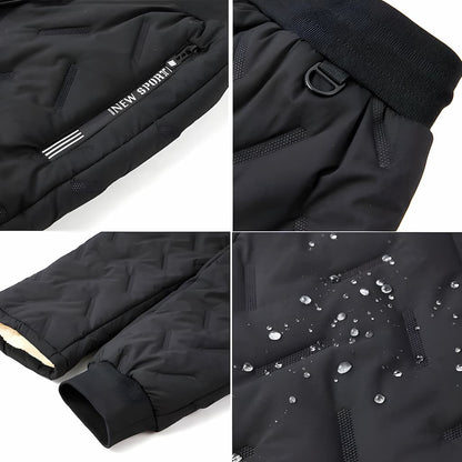 Warm fleece-lined thermal jogging trousers for men | Leila -5