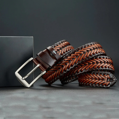 Classic braided cowhide leather belt for men | Legacy -7