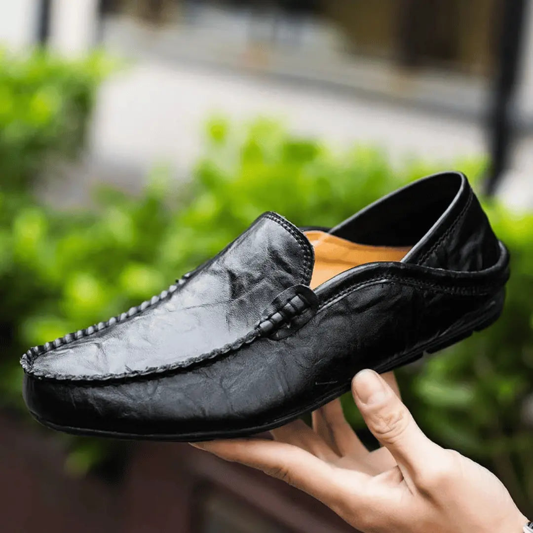 Classic Tuscan slip-on moccasin loafers for men | Matteo Bellucci -8