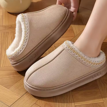 arm waterproof mule slippers with plush lining for women | Elara