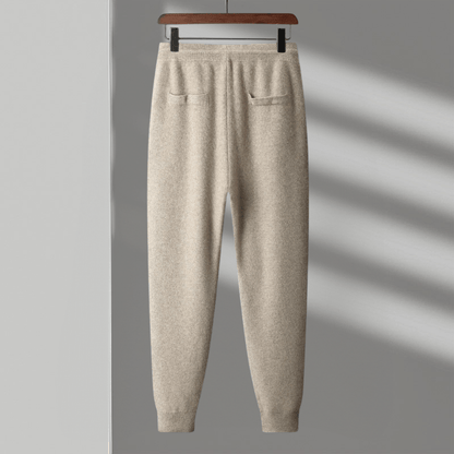 Relaxed tapered knit joggers with adjustable drawstring for men | Mirel
