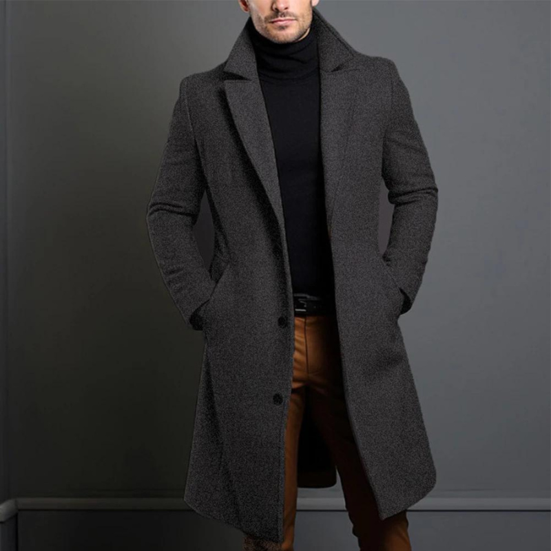 Classic warm timeless wool winter coat for men | William -3