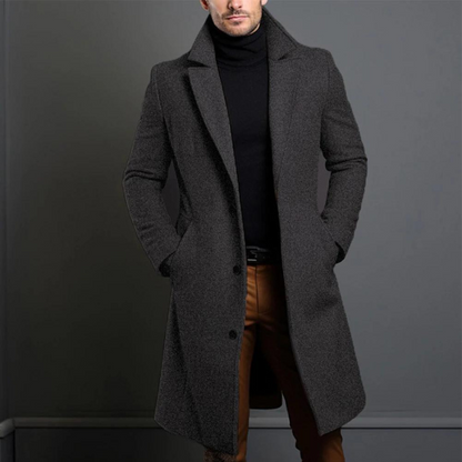 Classic warm timeless wool winter coat for men | William -3