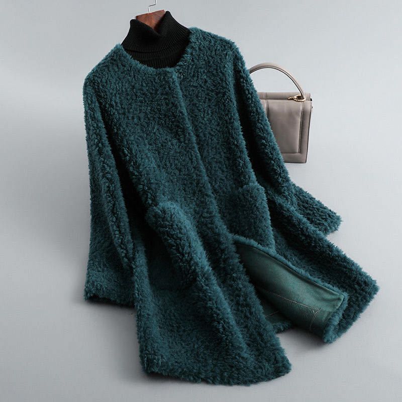 Luxurious fluffy shearling fur coat for women | Olivia -5