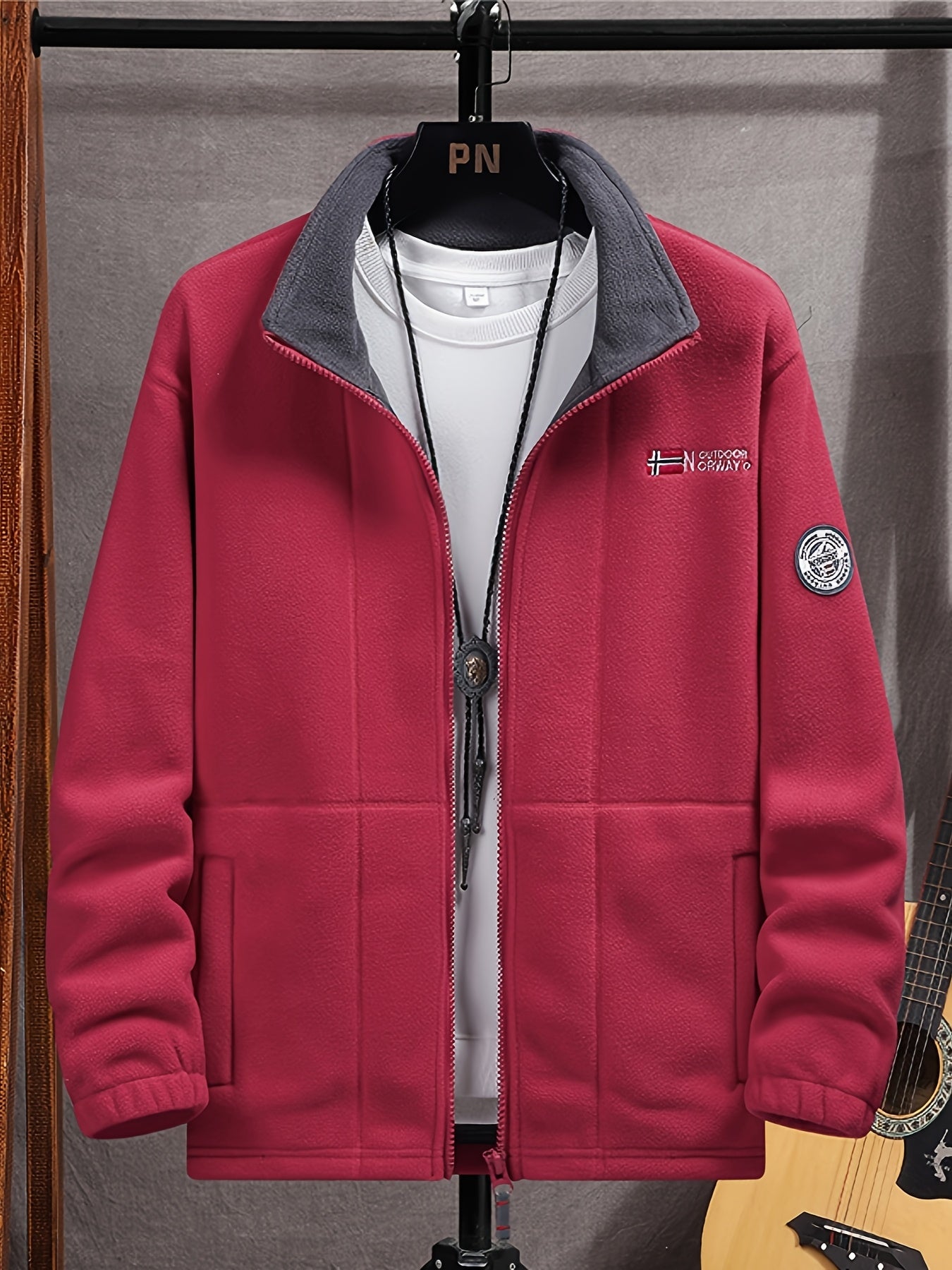 Warm lightweight outdoor fleece jacket for men | Julius -9
