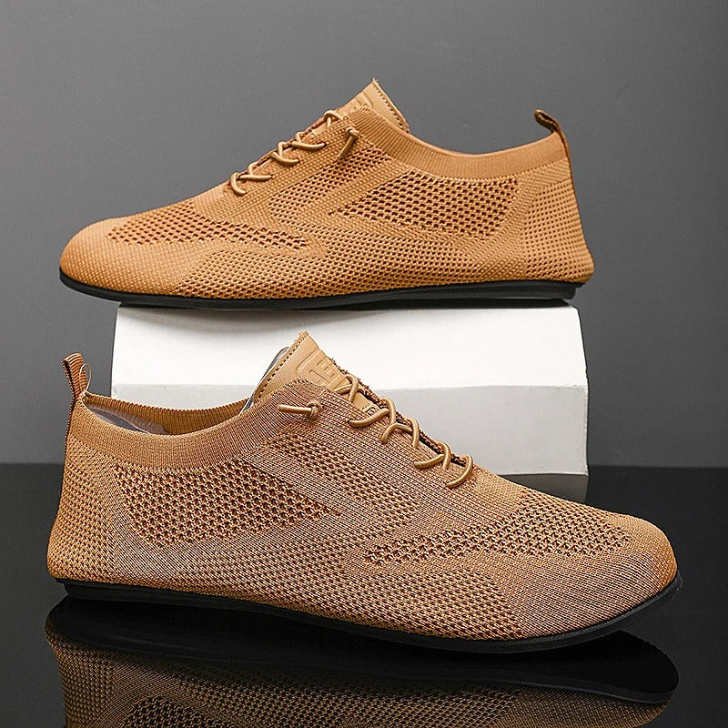 Featherlight comfortable stretch knit slip-on trainers for men | Mesh Knit -18