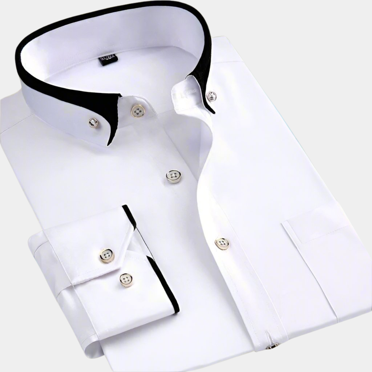 Classic long-sleeve signature shirt for men | Duvane -4