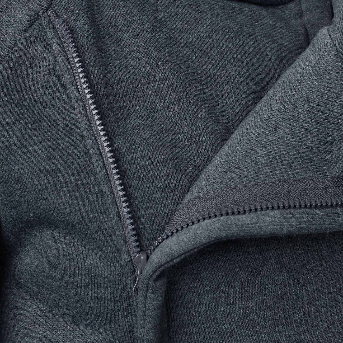 Asymmetric zip hoodie with sculpted crossover hood design for men | Crossover