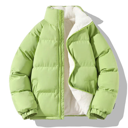 Insulated winter puffer jacket with high collar for men | Nordel