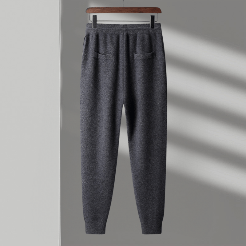 Relaxed tapered knit joggers with adjustable drawstring for men | Mirel