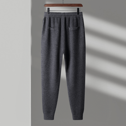 Relaxed tapered knit joggers with adjustable drawstring for men | Mirel