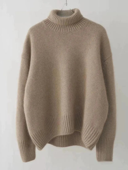 Relaxed turtleneck sweater with timeless oversized silhouette for women | Sovereign
