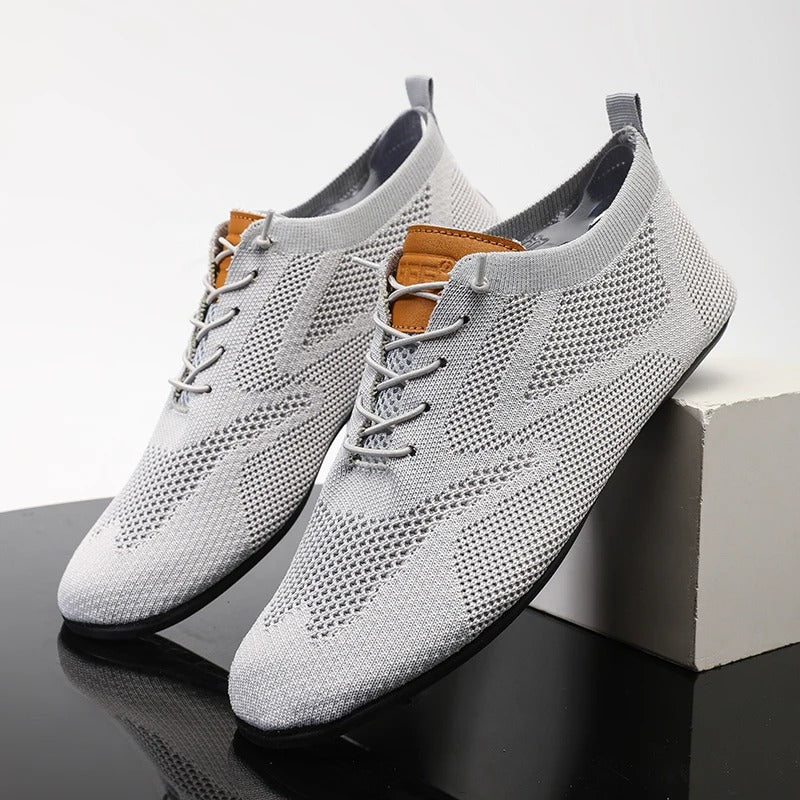 Featherlight comfortable stretch knit slip-on trainers for men | Mesh Knit -14