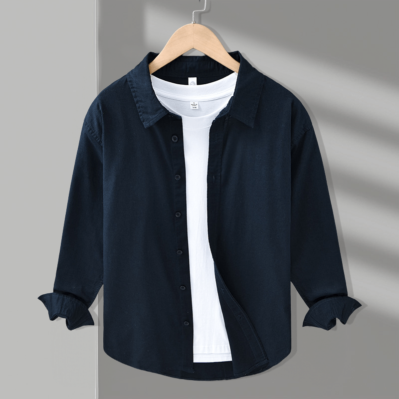 Lightweight relaxed fit button up shirt with classic collar for men | Arvian