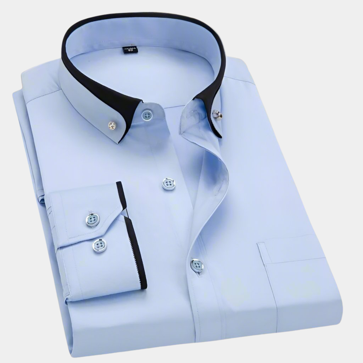 Classic long-sleeve signature shirt for men | Duvane -3