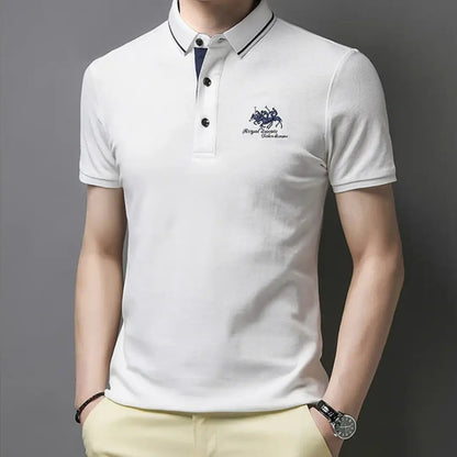 Classic breathable everyday polo shirt for men | Kaito -4