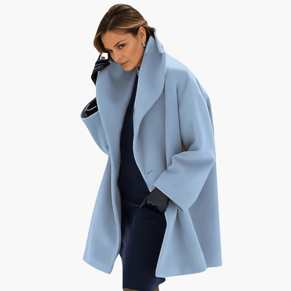 Bold wide-collar statement jacket for women -2