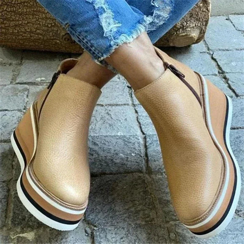 Winter Platform Chelsea Ankle Boots for women | Brielle