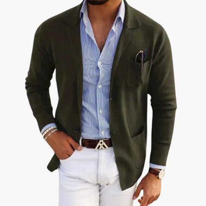 Classic lapel knit blazer for men | Men's Knit -6