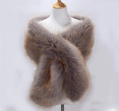 Plush winter shawl wrap with elegant draped silhouette for women | Aurora