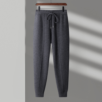 Relaxed tapered knit joggers with adjustable drawstring for men | Mirel