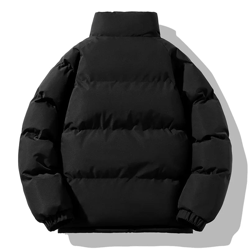 Insulated winter puffer jacket with high collar for men | Nordel