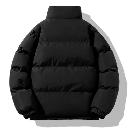 Insulated winter puffer jacket with high collar for men | Nordel