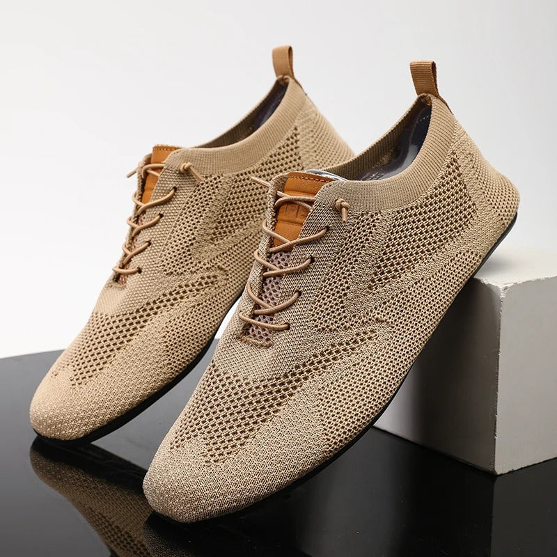 Featherlight comfortable stretch knit slip-on trainers for men | Mesh Knit -8
