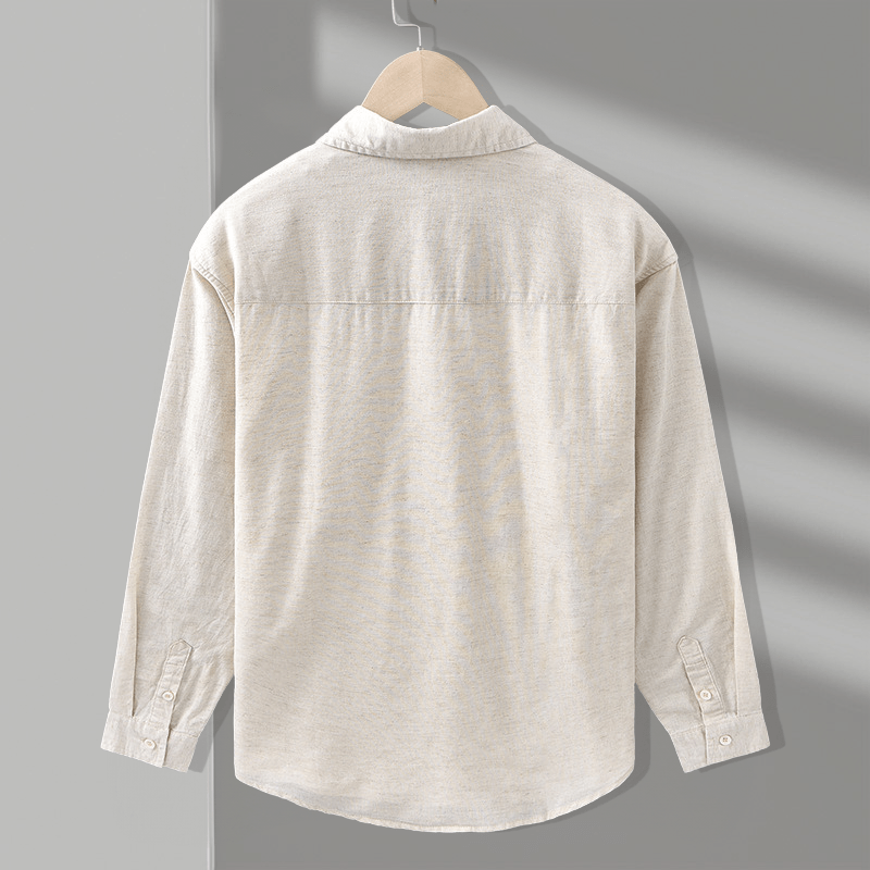 Lightweight relaxed fit button up shirt with classic collar for men | Arvian