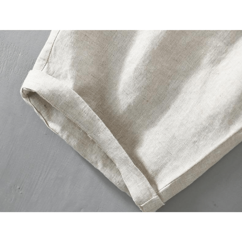Lightweight relaxed fit summer shorts with rolled hem for men | Maro
