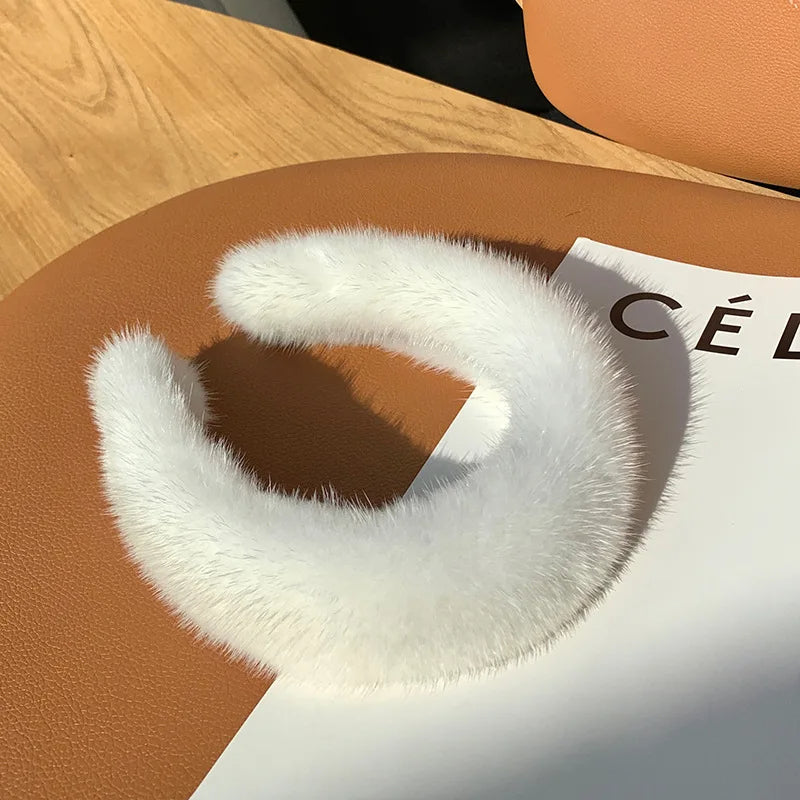 Elegant winter plush headband accessory for women | Elara