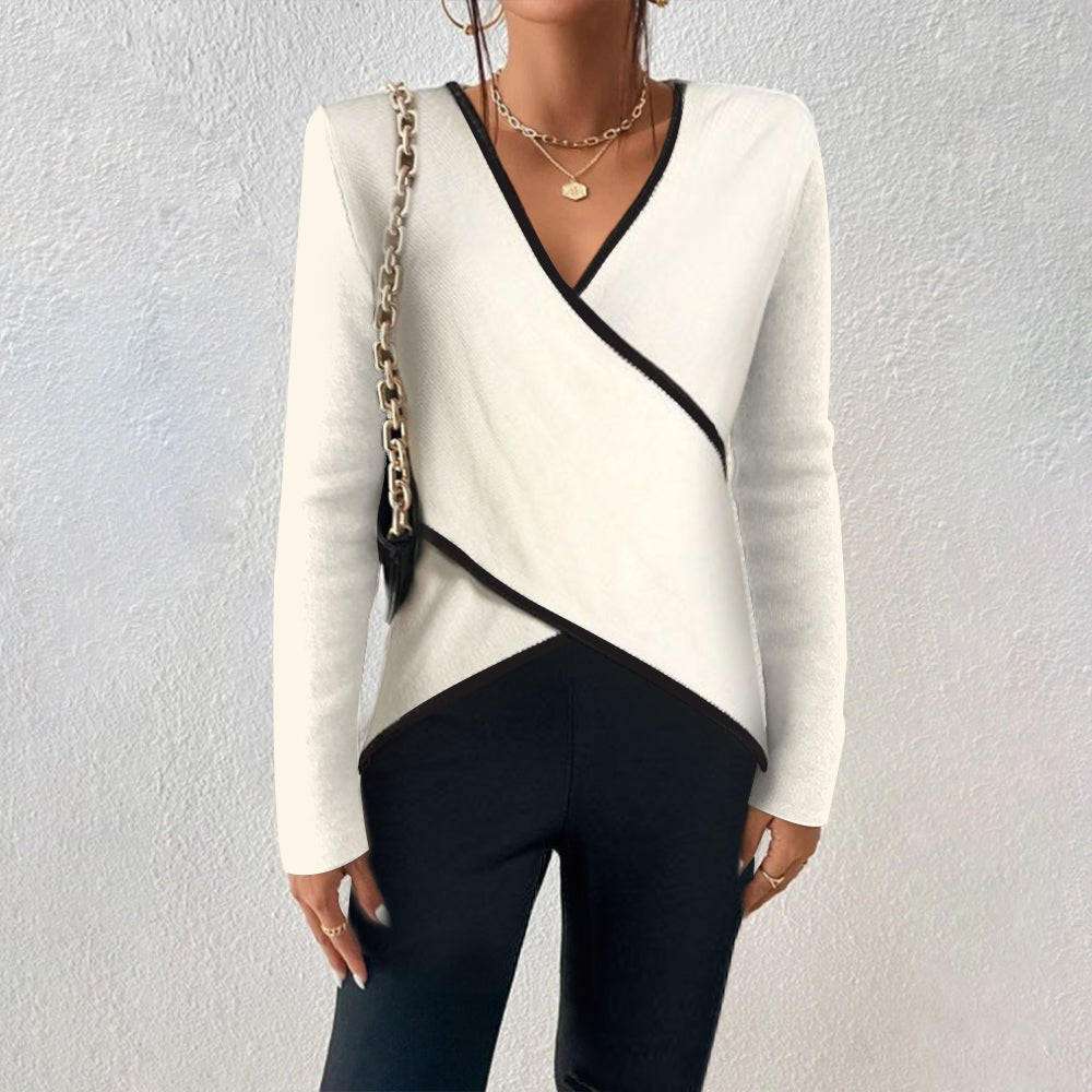 Luxe v-neck comfortable timeless sweater for women | Naya -1